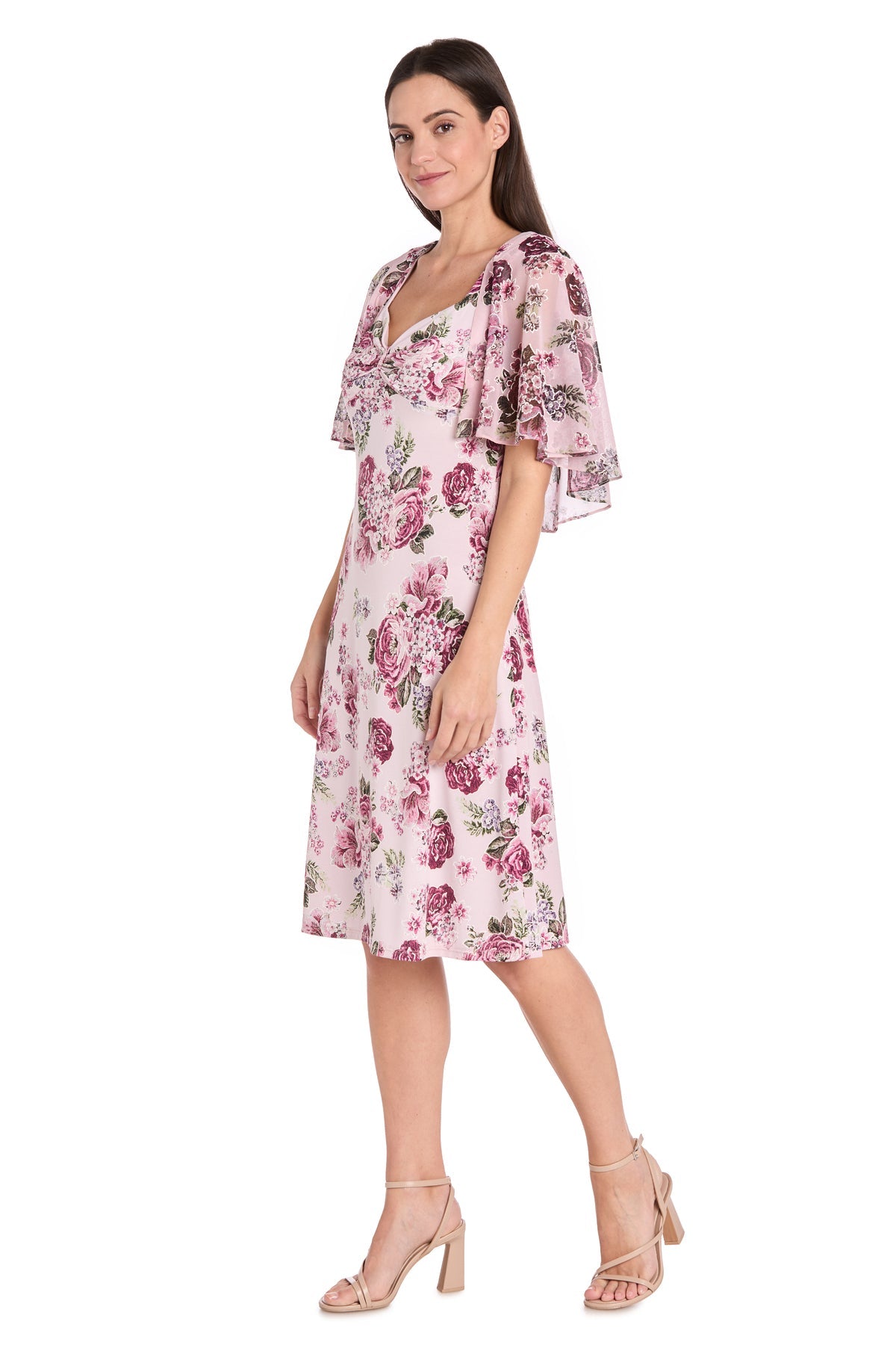 R&M Richards 3467 Short Floral Print Knee Length Cocktail Dress