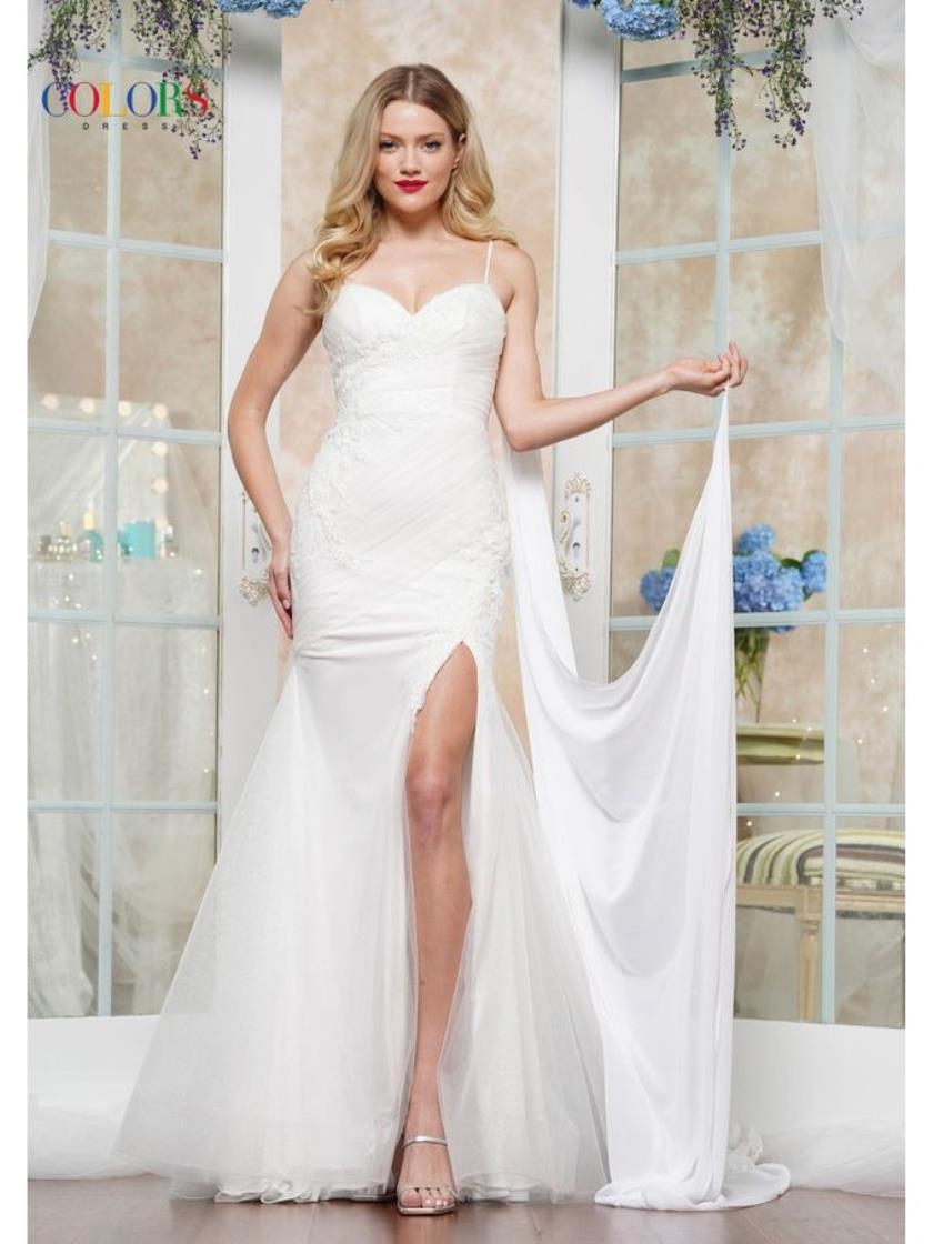 Colors 3467 Formal Fitted Long Evening Prom Dress