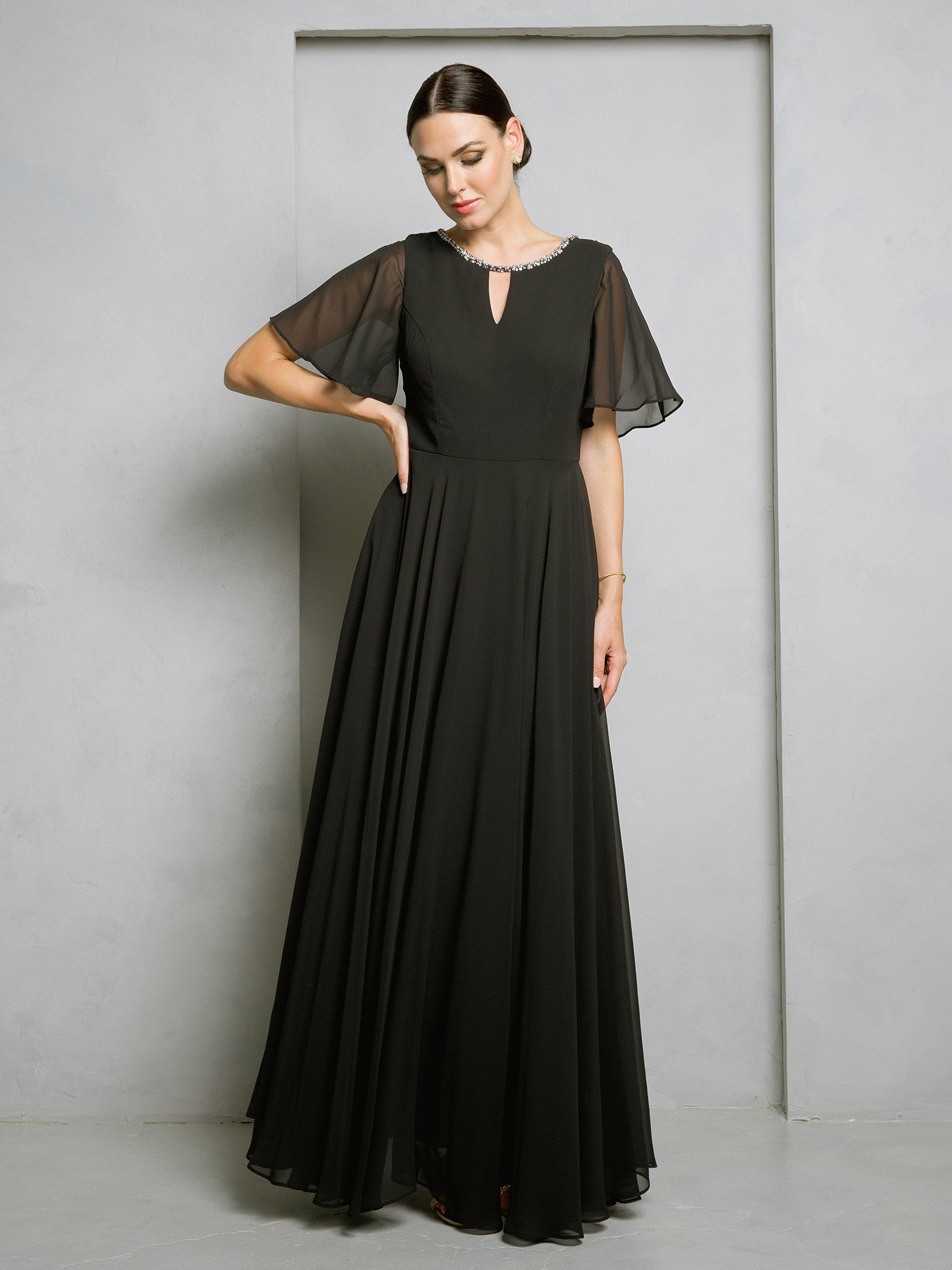 Eva Fashion 3468 Long Beaded Mother of the Bride Formal Dress - Hunter Green / M Eva Fashion 3468 Long Beaded Mother of the Bride Formal Dress - Hunter Green / M