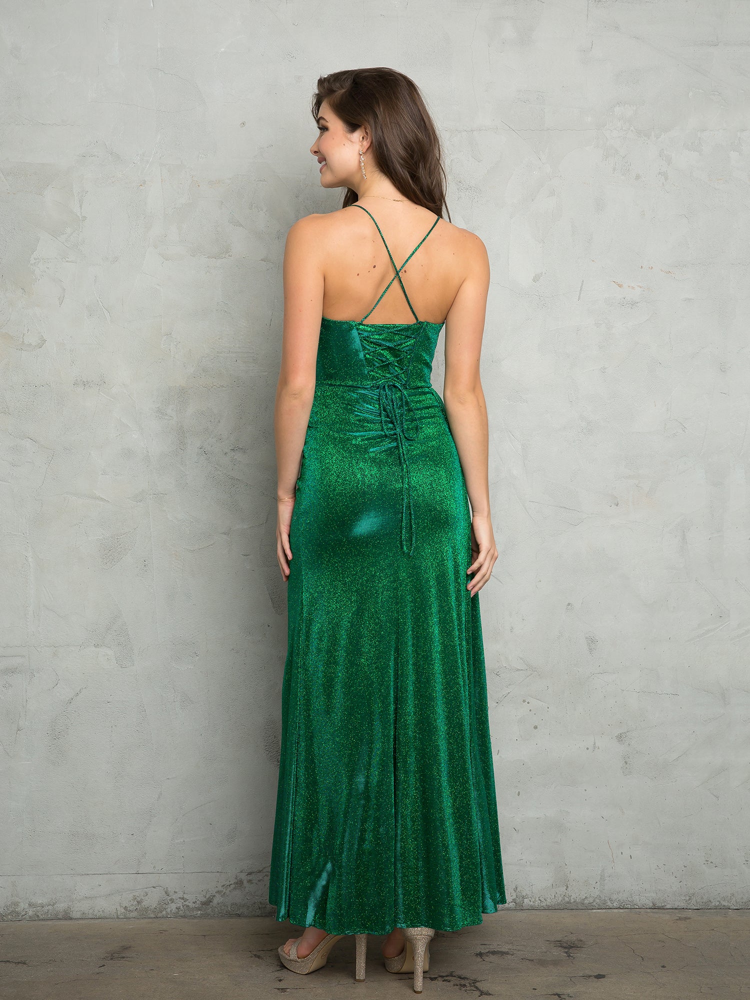 Eva Fashion 3469 Long Glitter Fitted Formal Prom Dress