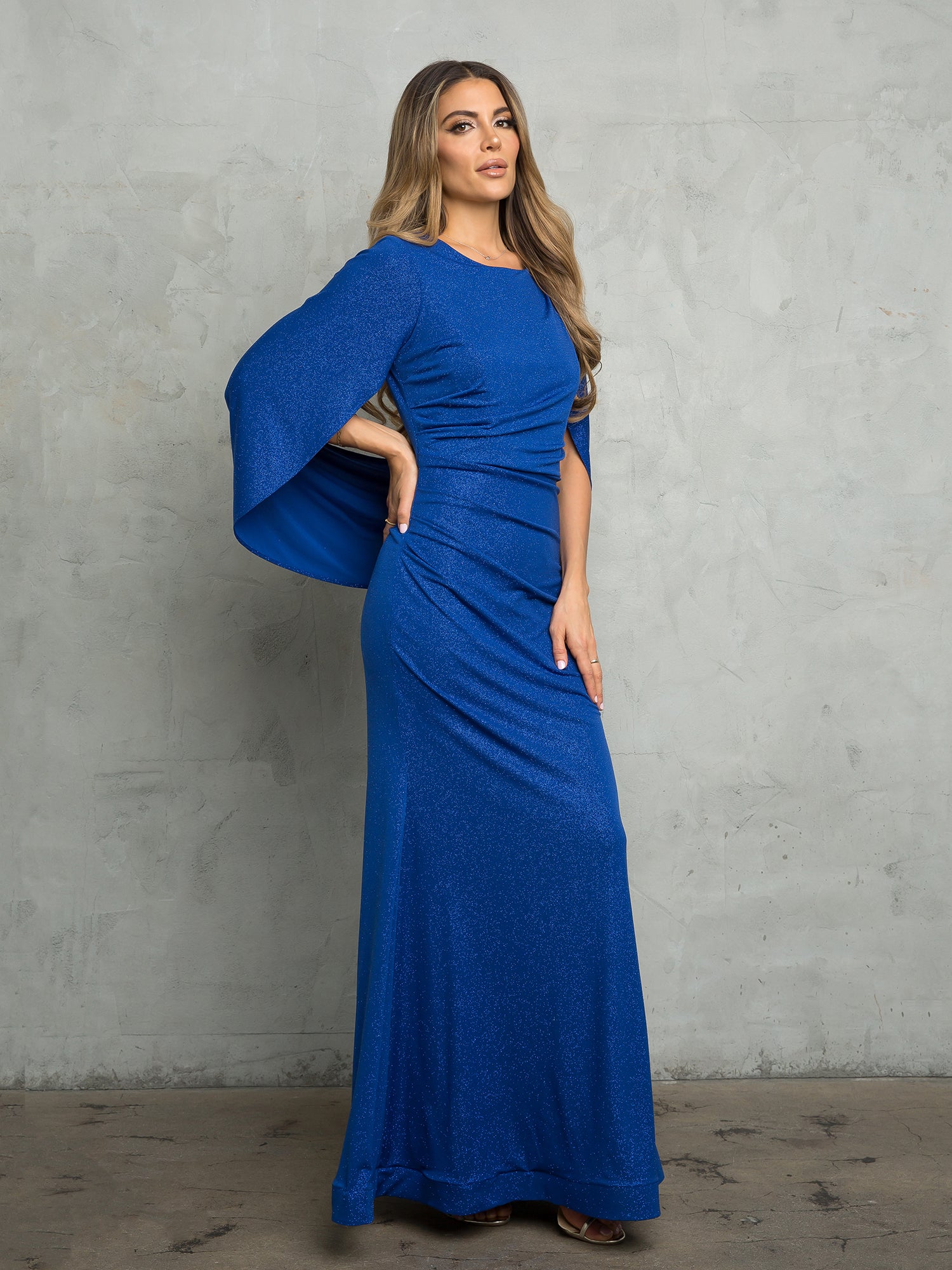 Eva Fashion 3470 Long Formal Glitter Mother of the Bride Dress