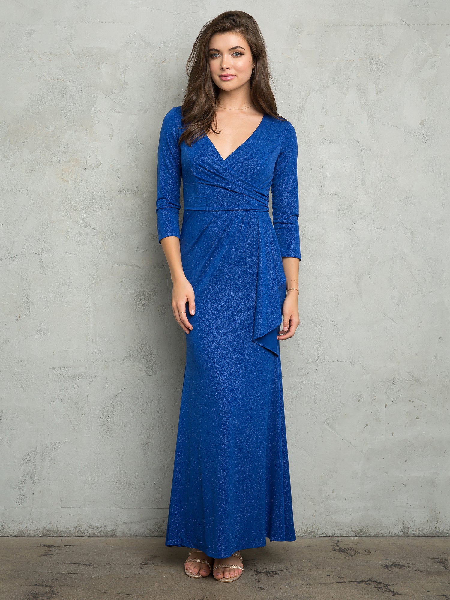 Eva Fashion 3472 Glitter Long Mother of the Bride Formal Dress