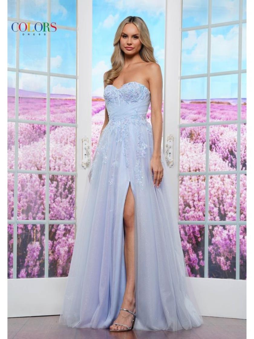 Colors 3473 Long Formal Beaded Ball Gown Prom Dress