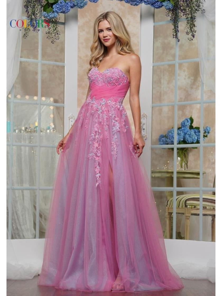 Colors 3473 Long Formal Beaded Ball Gown Prom Dress