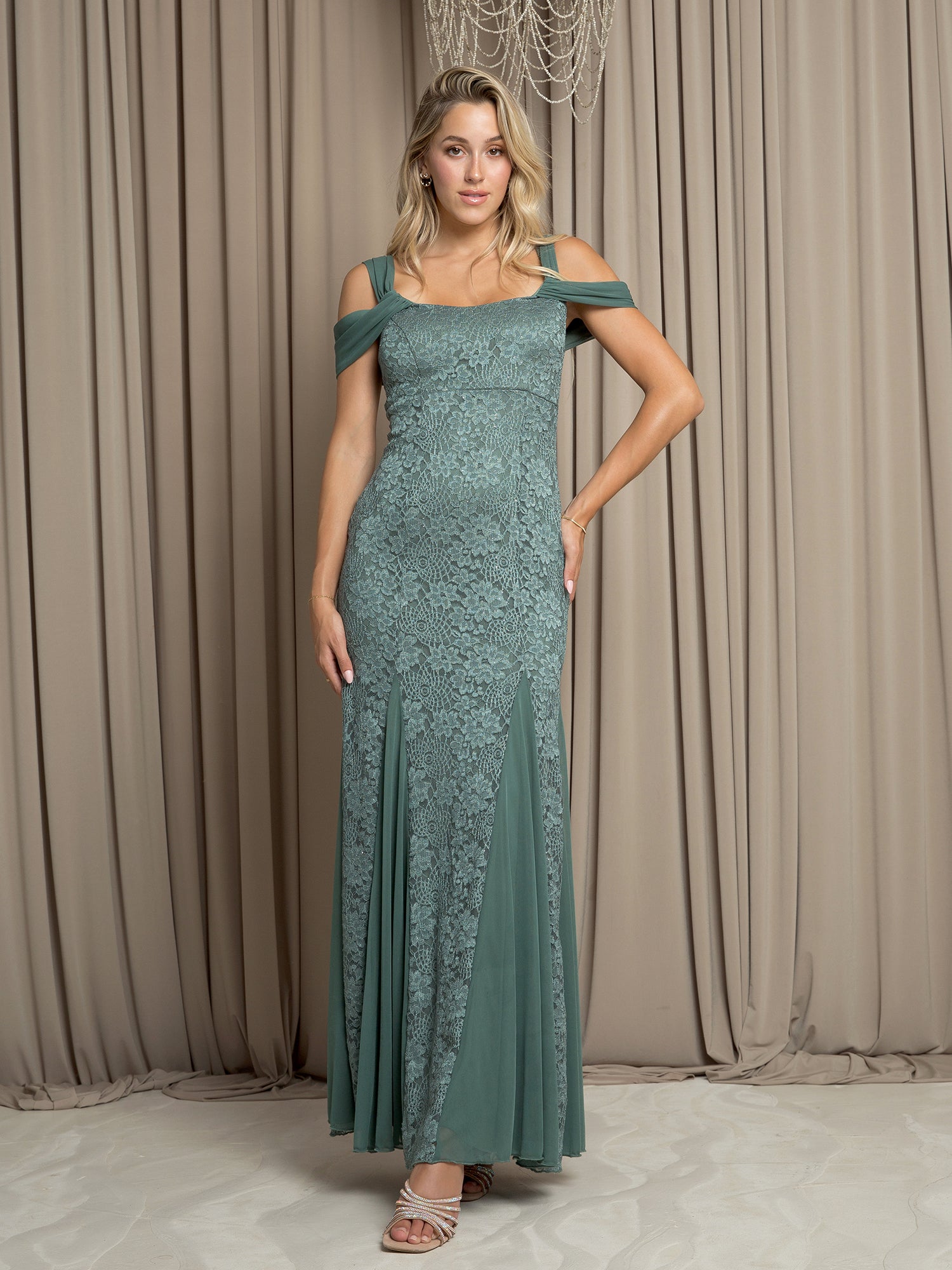 Eva Fashion 3475 Long Formal Glitter Evening Dress