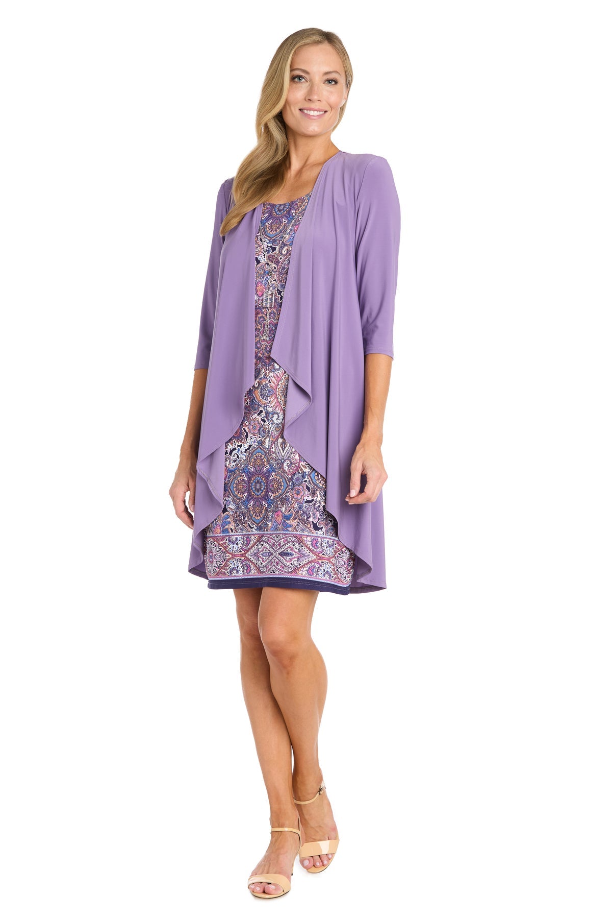 R&M Richards Graceful Glimmer Jacket Dress Set Vestito Donna R&M Richards Graceful Glimmer Jacket Dress Set Vestito Donna