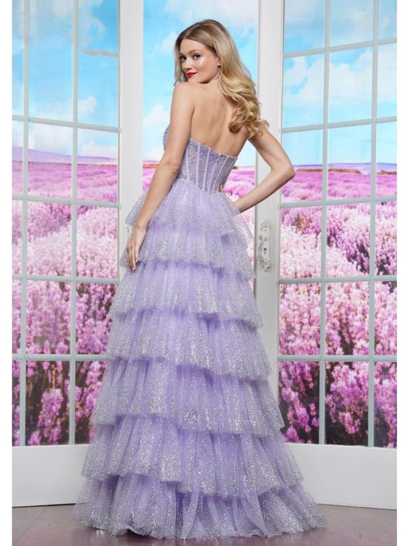 Prom Dresses Long Ball Gown Formal Ruffle Prom Dress Lilac