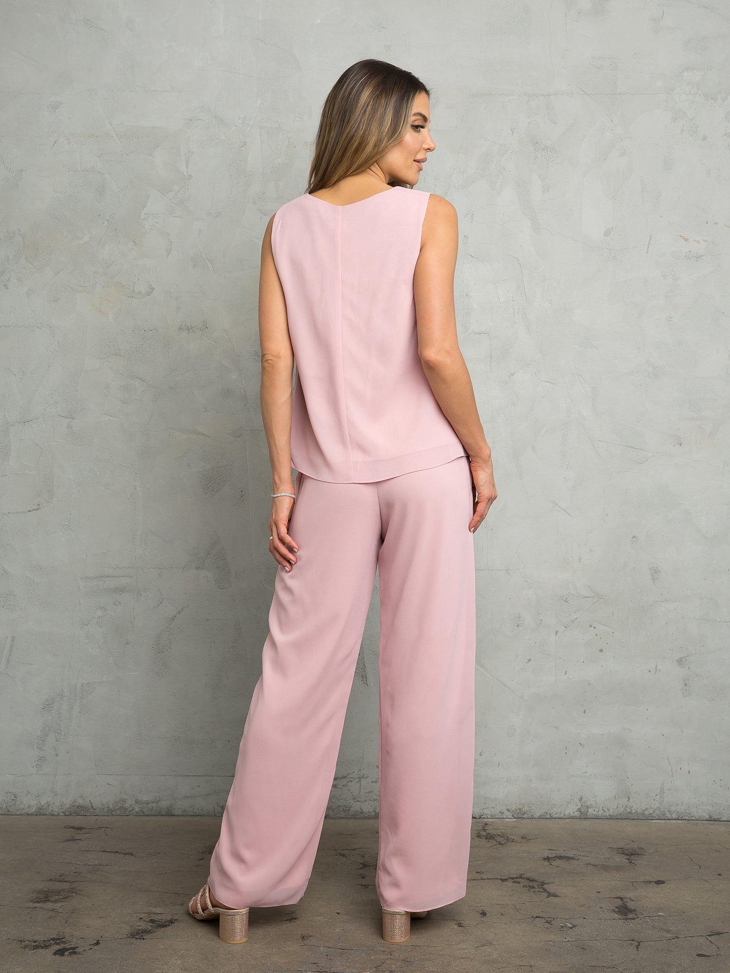 Champagne Eva Fashion 3483 Long Formal Floral Jacket Pant Suit - Mother ...