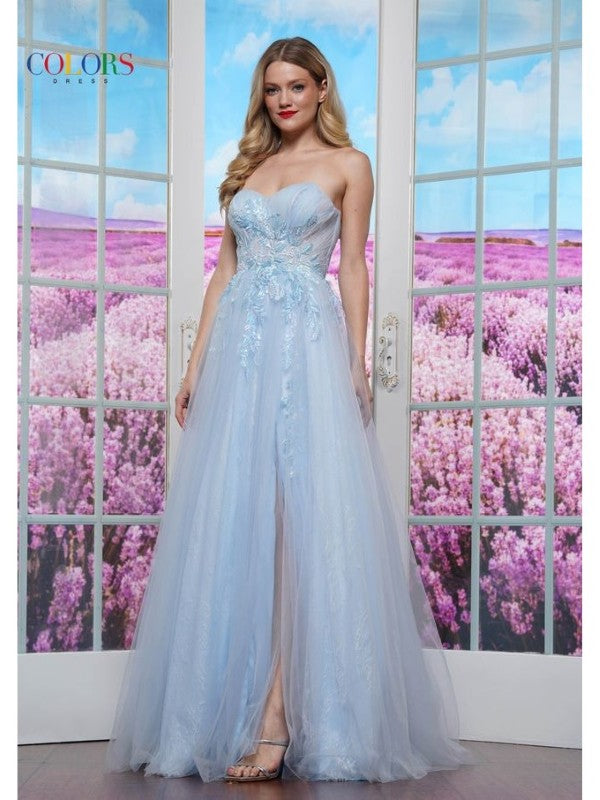 Colors 3484 Long Ball Gown Formal Prom Dress