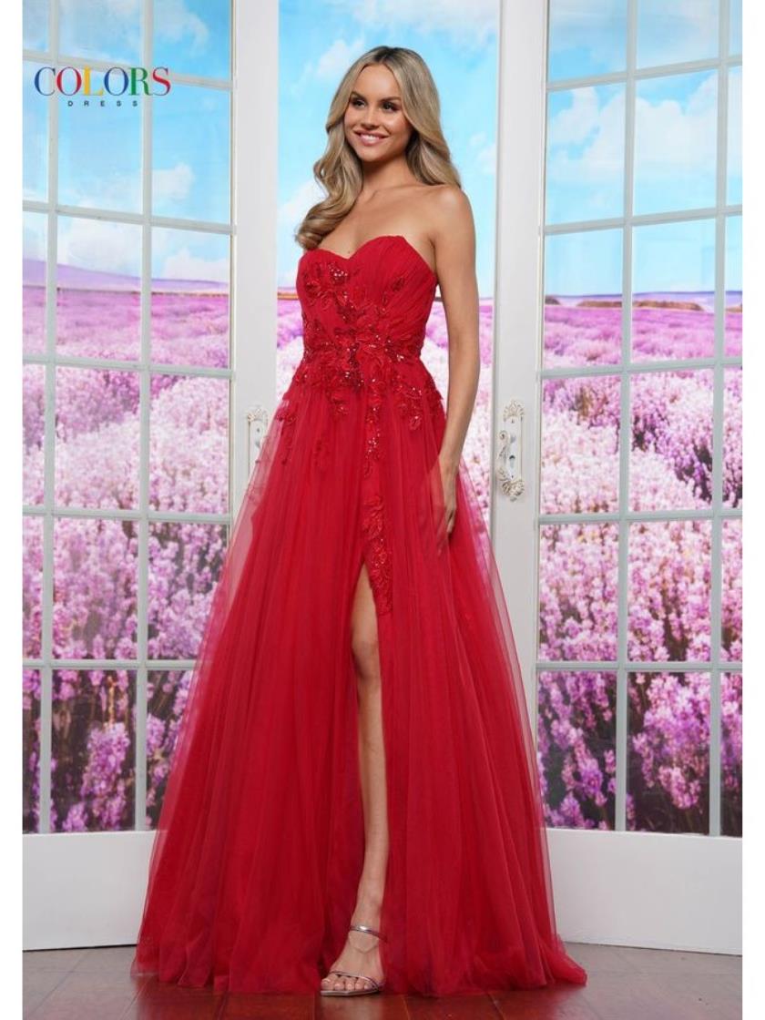 Colors 3484 Long Ball Gown Formal Prom Dress