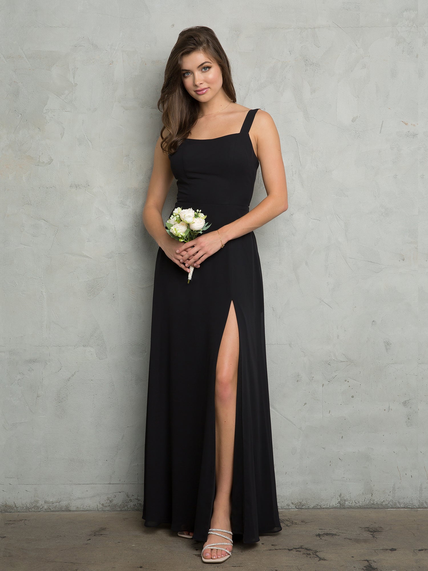 Eva Fashion 3485 Bridesmaids Long Slit Formal Dress - Hunter Green / S Eva Fashion 3485 Bridesmaids Long Slit Formal Dress - Hunter Green / S