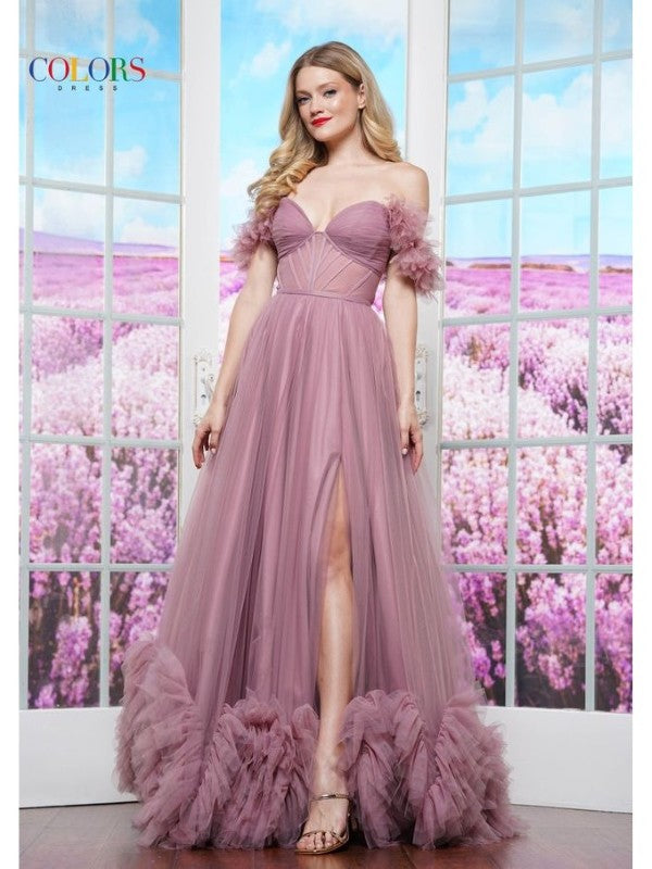 Colors 3485 Formal Long Ball Gown Prom Dress