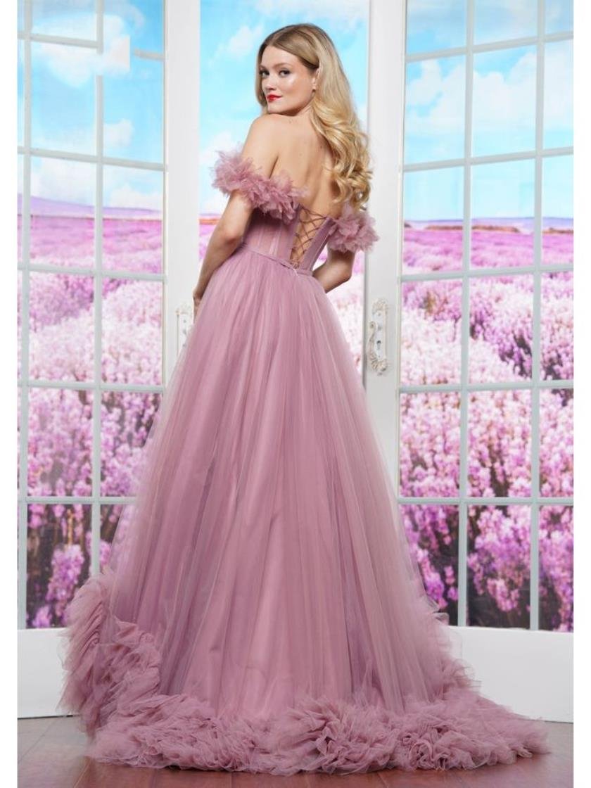 Prom Dresses Formal Sheer Long Ball Gown Prom Dress Deep Mauve