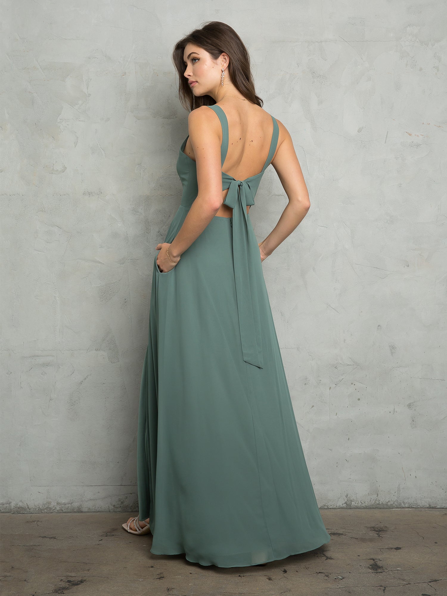Eva Fashion 3485 Bridesmaids Long Slit Formal Dress