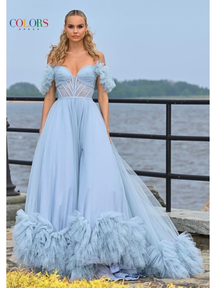 Colors 3485 Formal Long Ball Gown Prom Dress