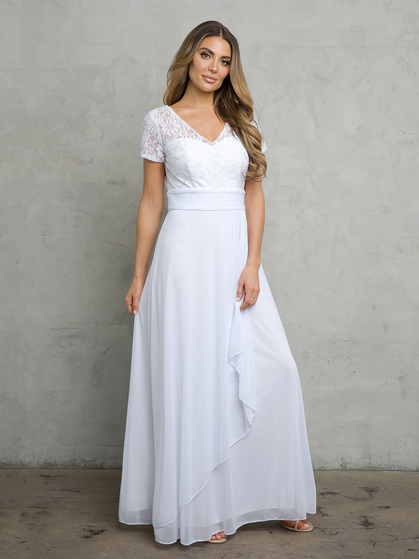 Eva Fashion 3486 Long A Line Formal Mother of the Bride Dress