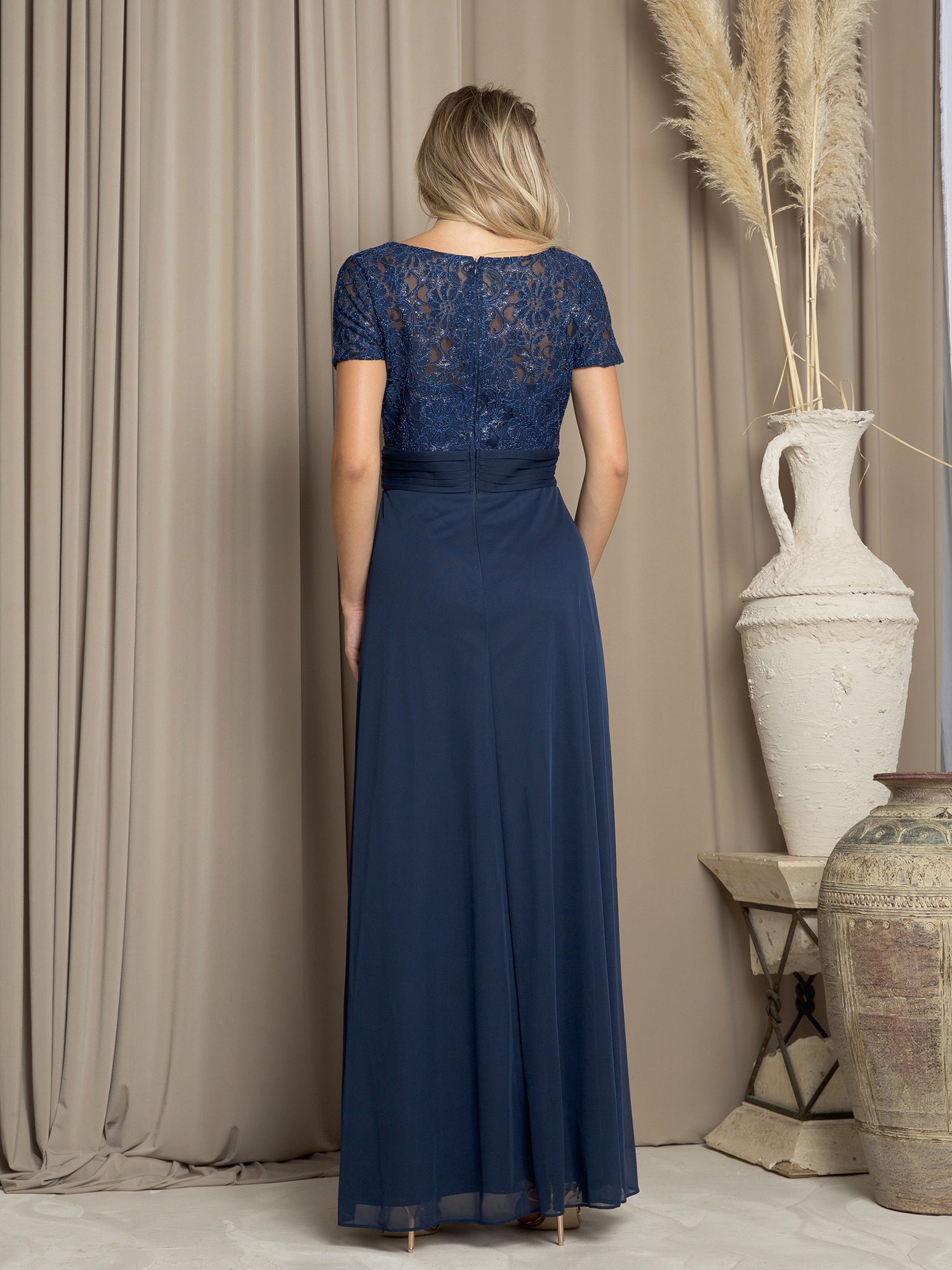 Eva Fashion 3486 Long A Line Formal Mother of the Bride Dress
