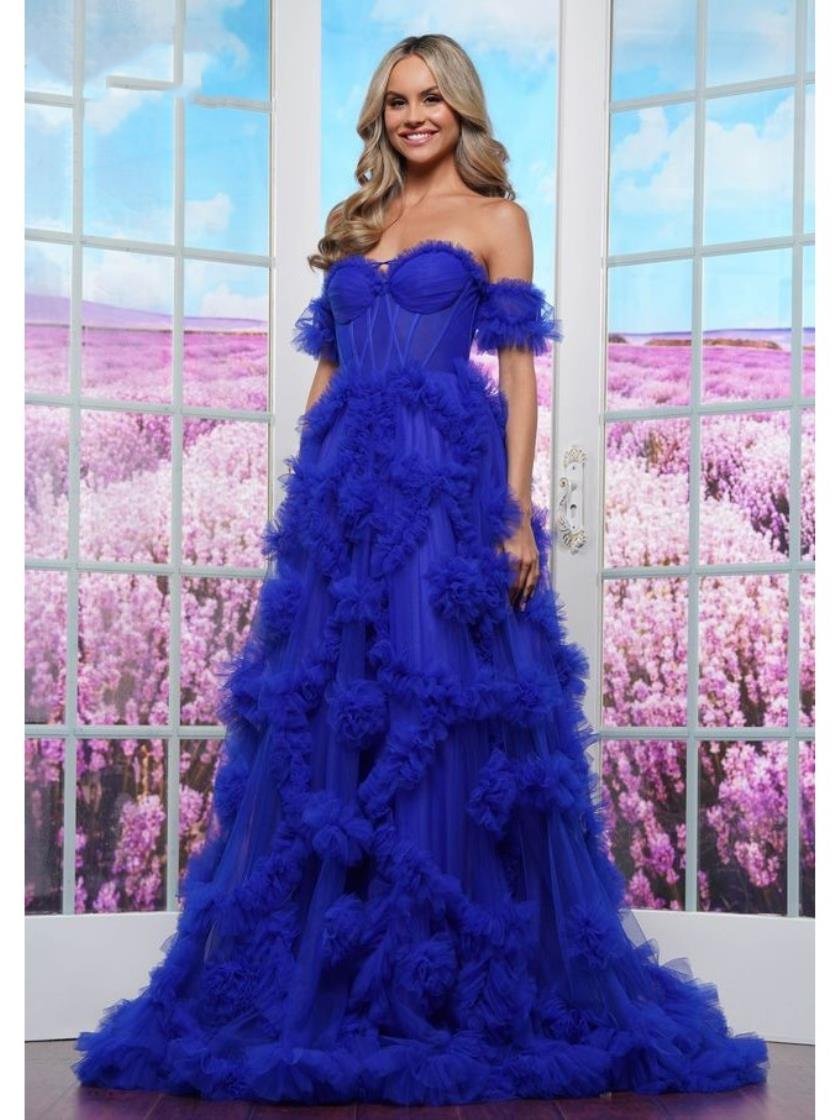 Prom Dresses Long Ruffle Formal Balloon Prom Dress Royal