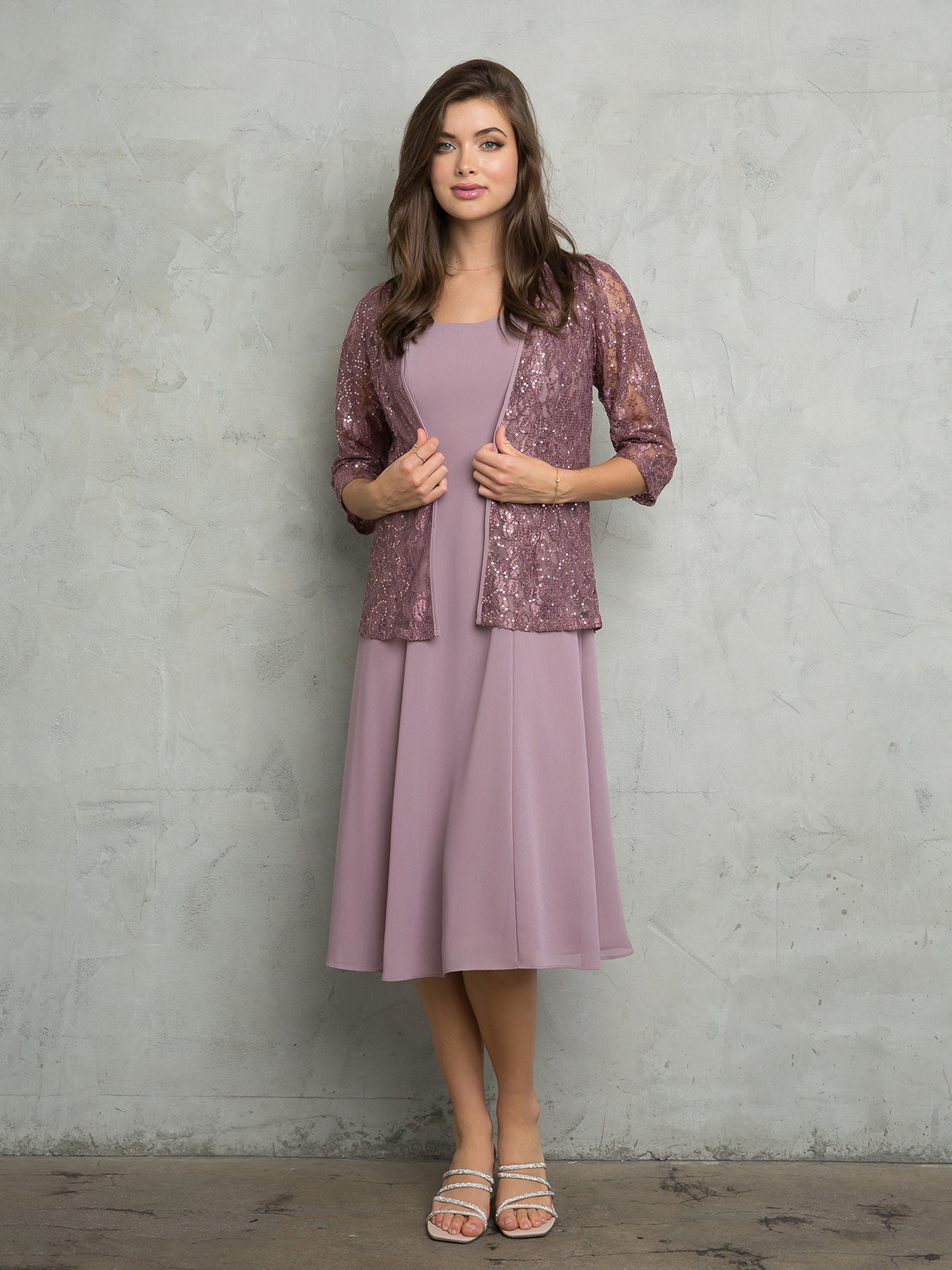 Eva Fashion 3489 Two Piece Short Mother of the Bride Jacket Dress