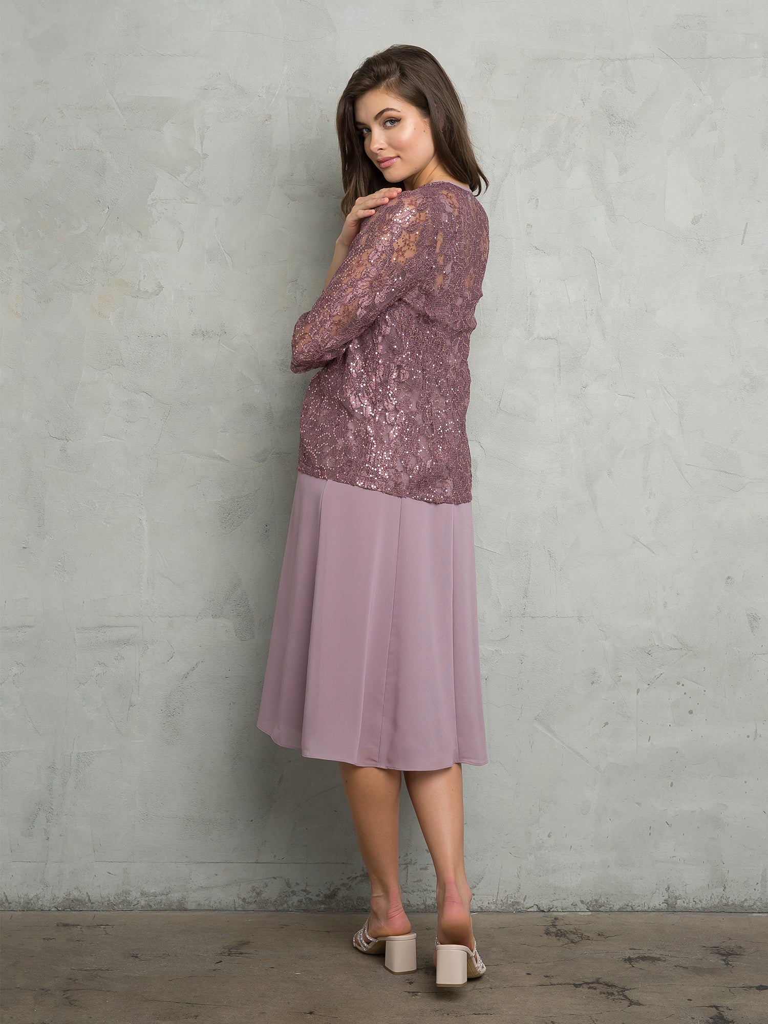 Eva Fashion 3489 Two Piece Short Mother of the Bride Jacket Dress