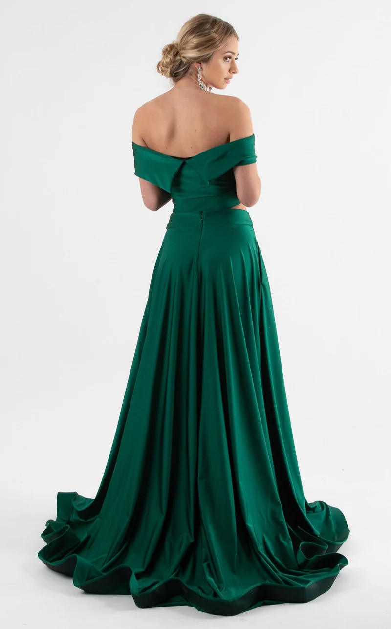 Jessica Angel 348 Long A Line Two Piece Formal Pocket Prom Dress