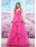 Prom Dresses Long Ball Gown Ruffle Layer Formal Prom Dress Rose