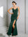 Prom Dresses Long Fitted Formal Slit Prom Dress   Hunter Green