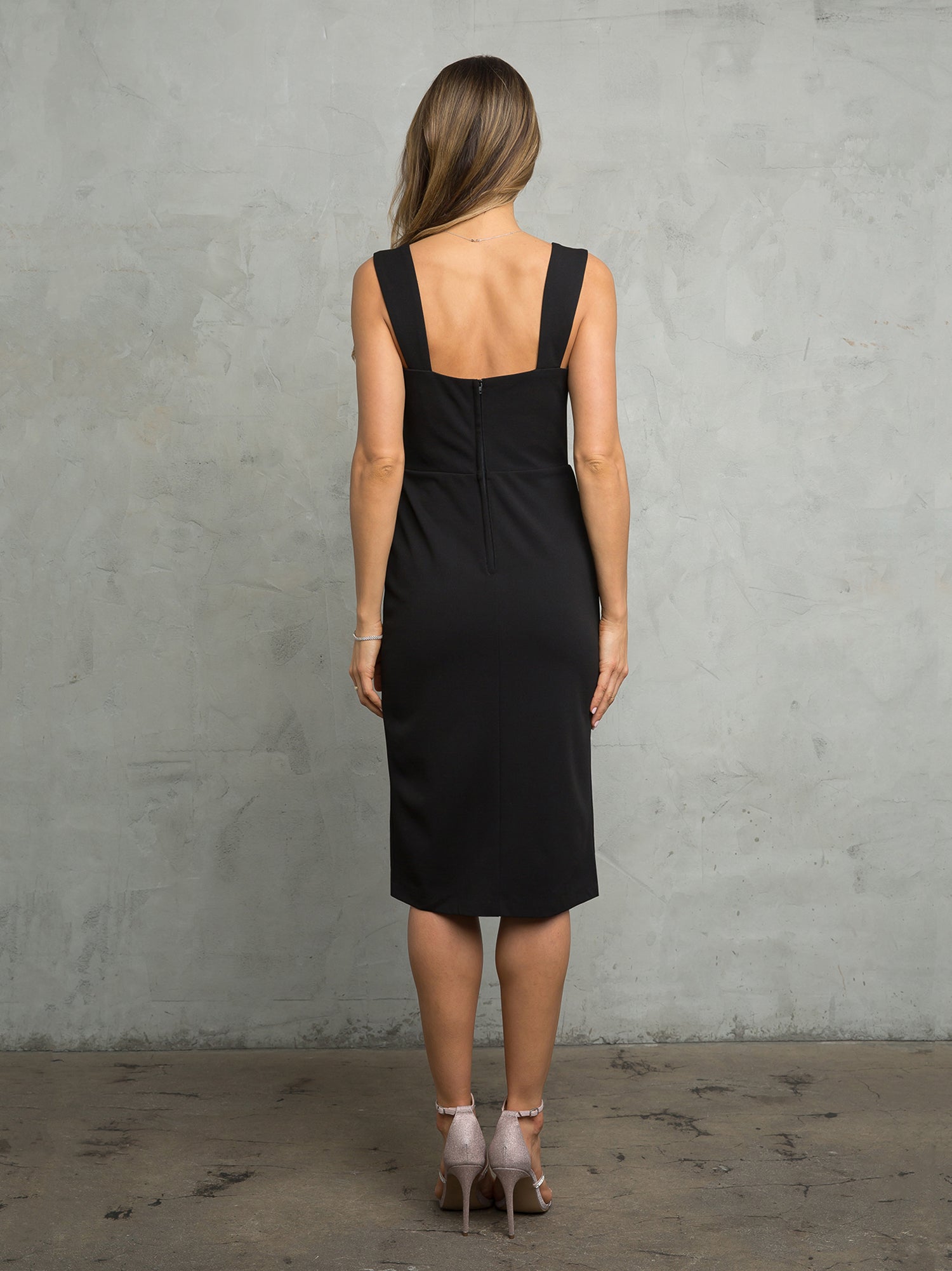 Eva Fashion 3493 Short Fitted Midi Cocktail Dress
