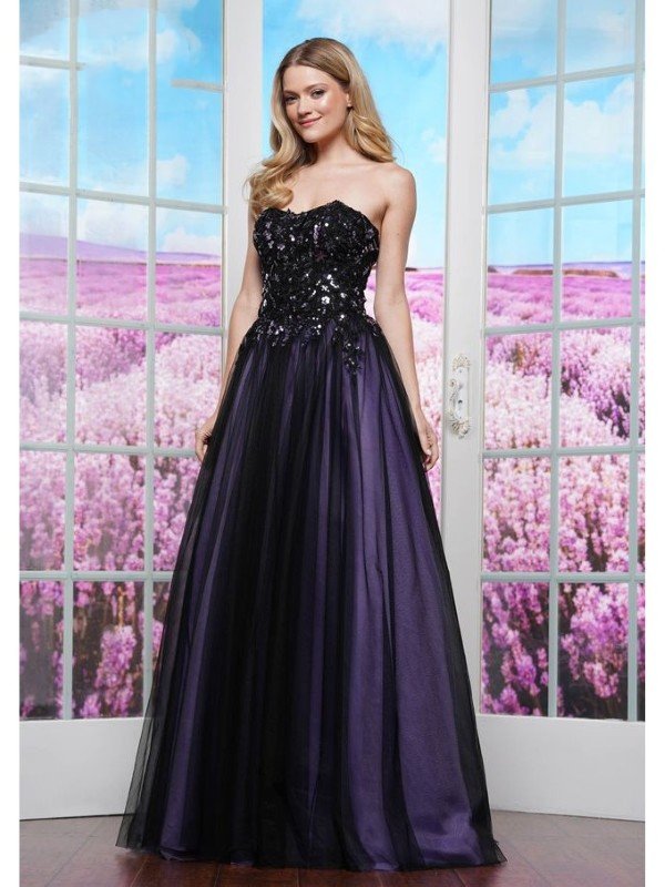 Colors 3495 Beaded Ball Gown Long Formal Prom Dress