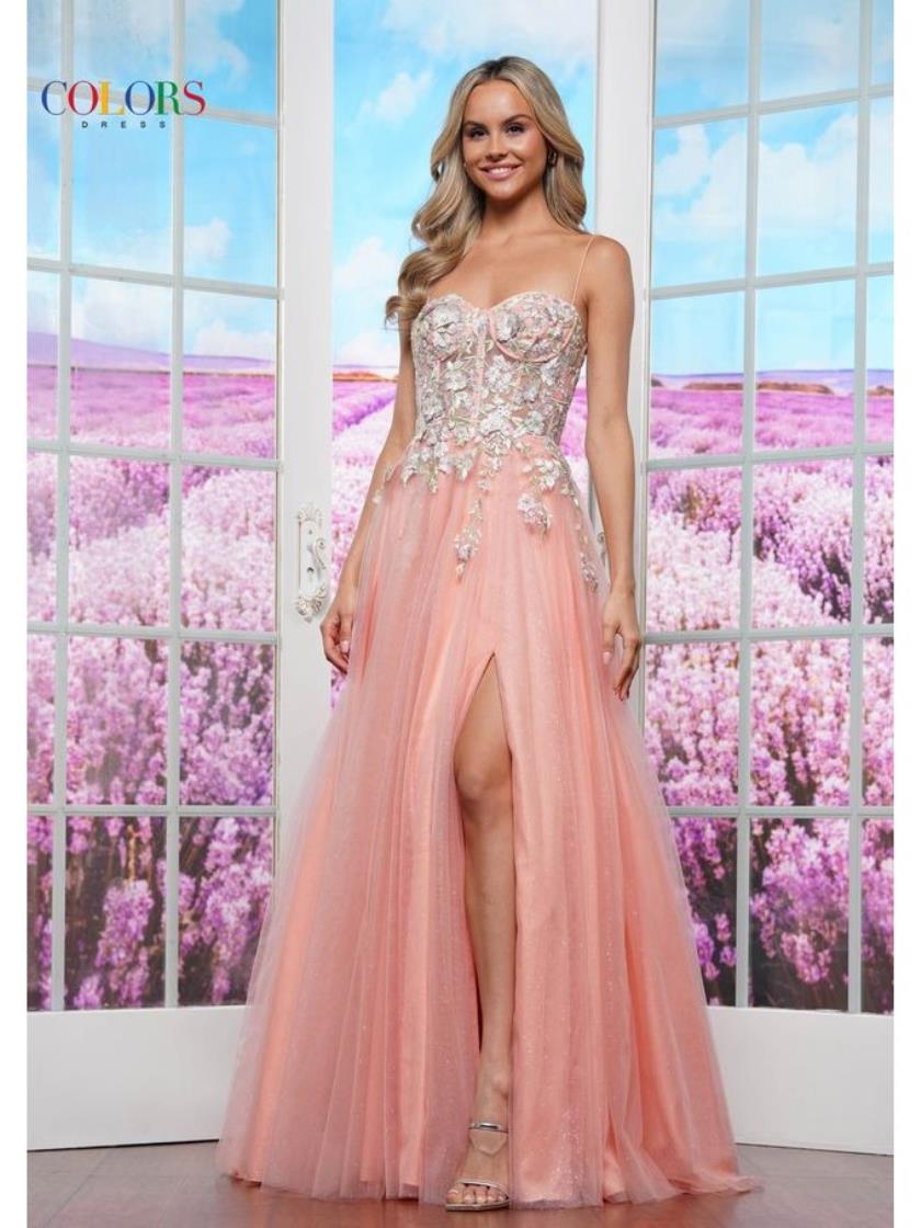 Prom Dresses Long Formal Floral Top Prom Dress Orange