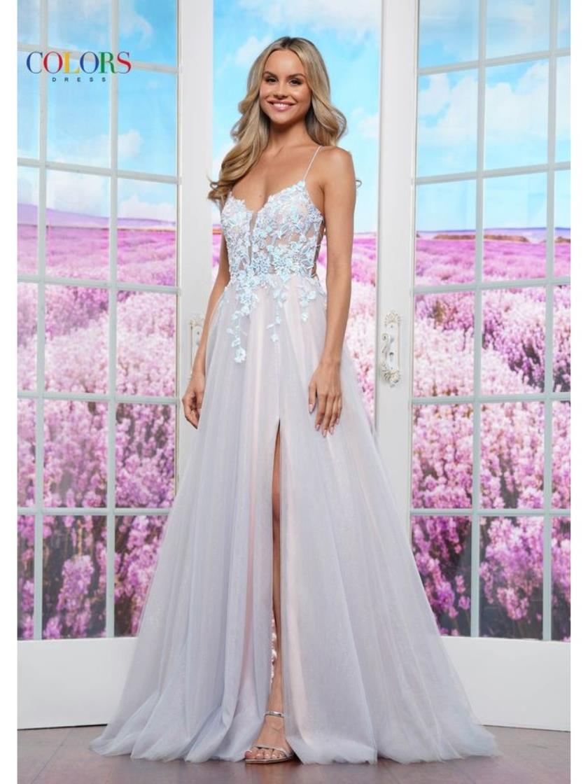 Colors 3497 Long A Line Formal Evening Prom Dress
