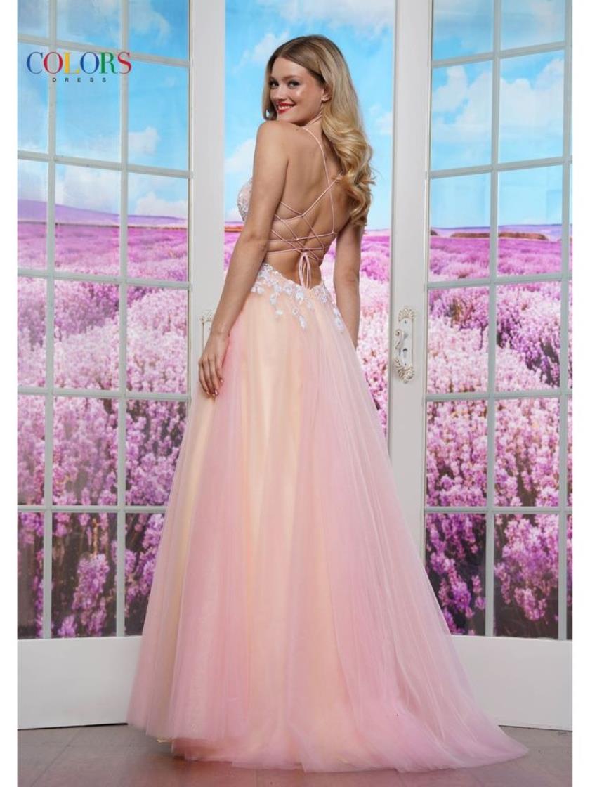 Colors 3497 Long A Line Formal Evening Prom Dress