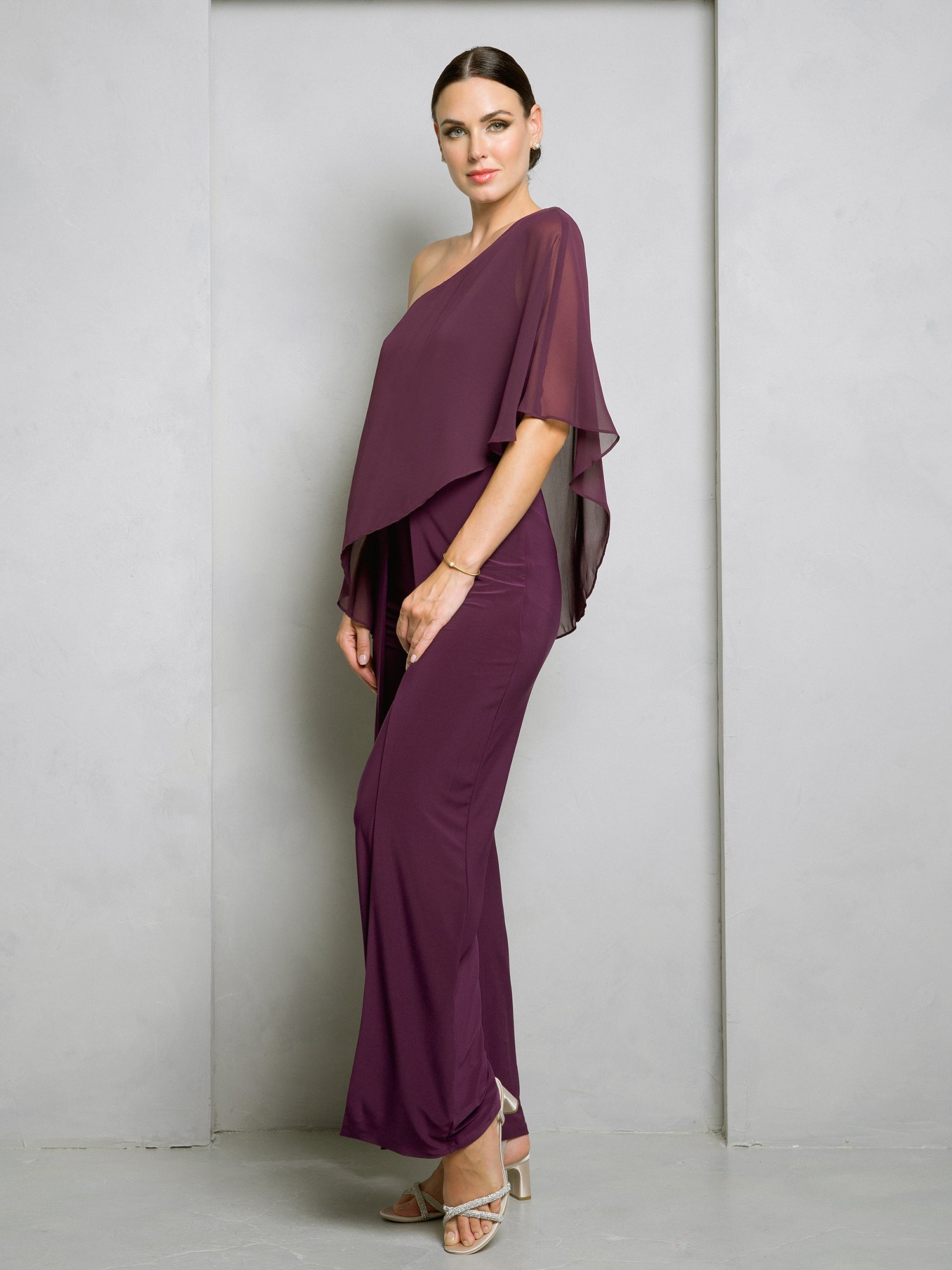 Eva Fashion 3499 Long Formal Slit Jumpsuit