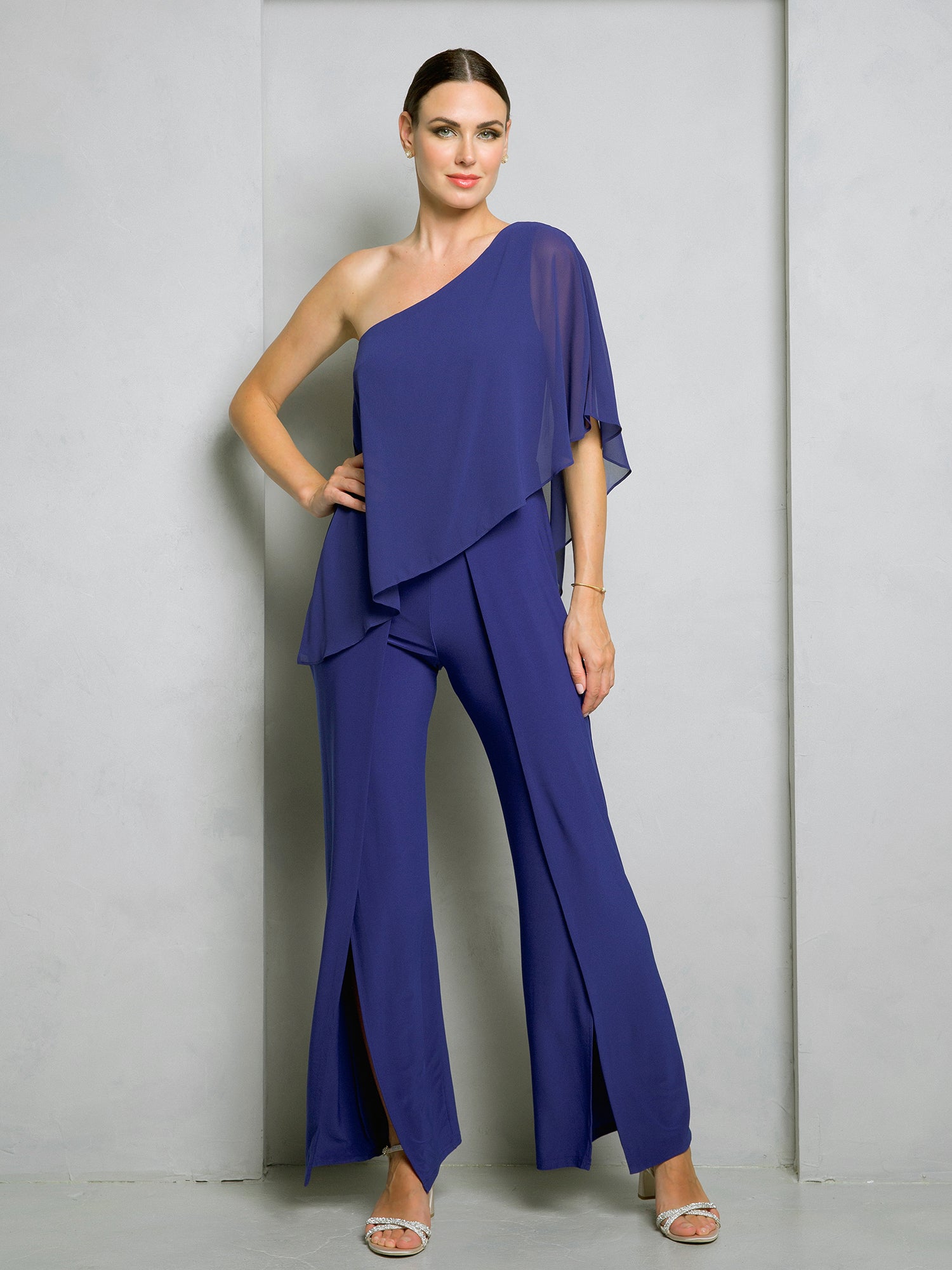 Eva Fashion 3499 Long Formal Slit Jumpsuit