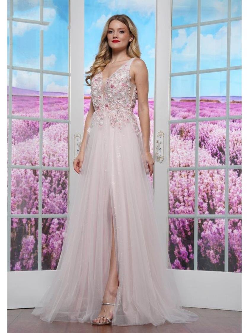 Prom Dresses Long Formal Floral Prom Dress Pink