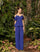 Pant Suit Long Formal Two Piece Peplum Pant Suit Sapphire