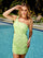 Homecoming Dresses One Shoulder Short Fitted Dress Apple Green