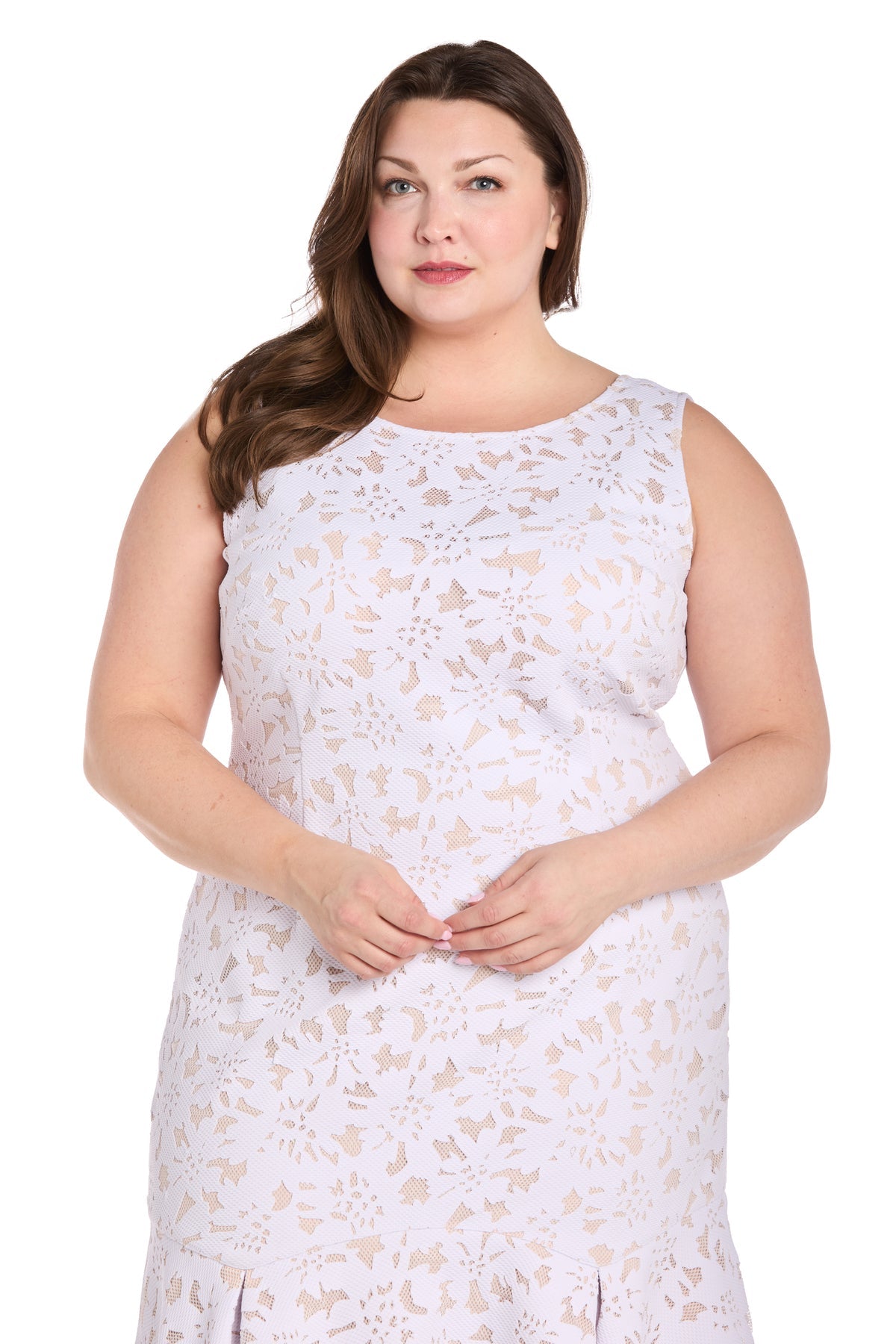 R&M Richards 3506W Plus Size Short Cocktail Lace Dress