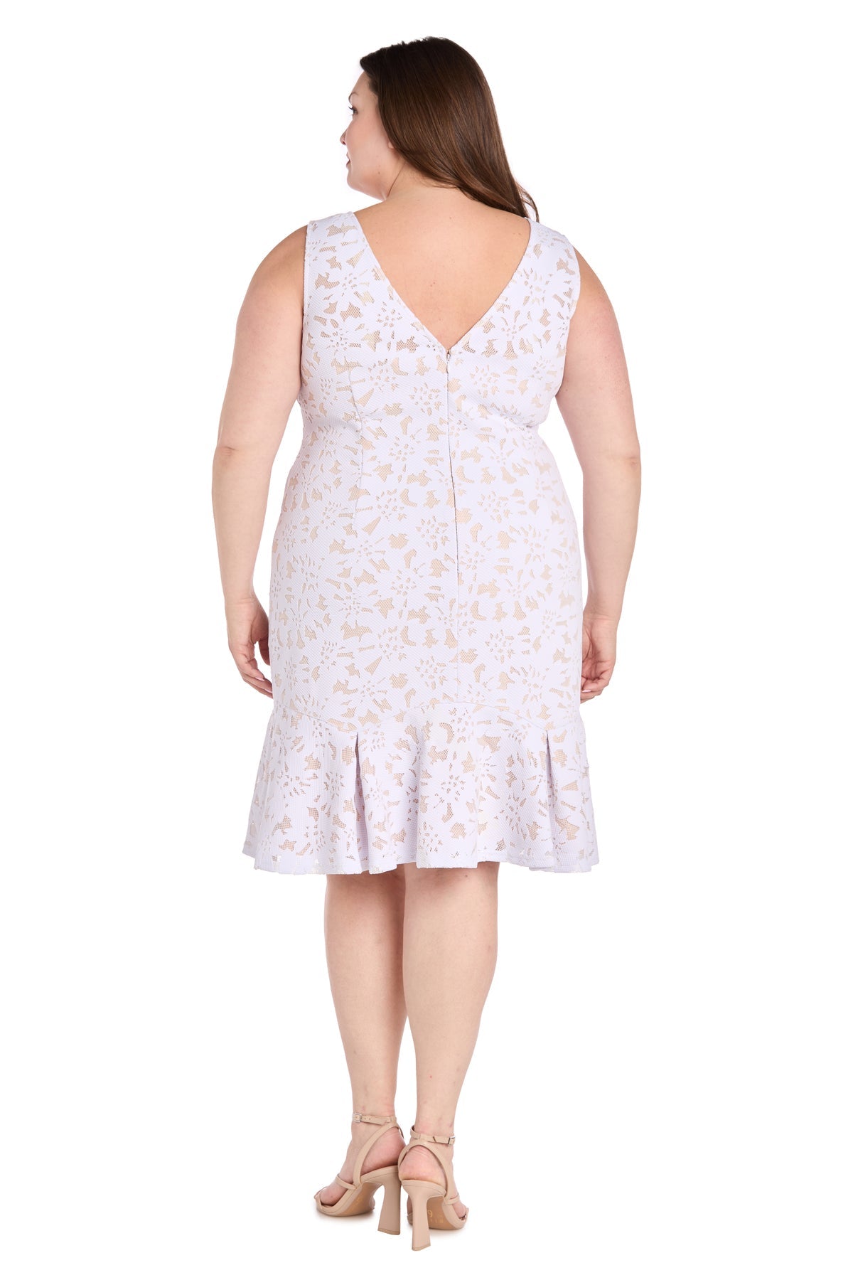 R&M Richards 3506W Plus Size Short Cocktail Lace Dress