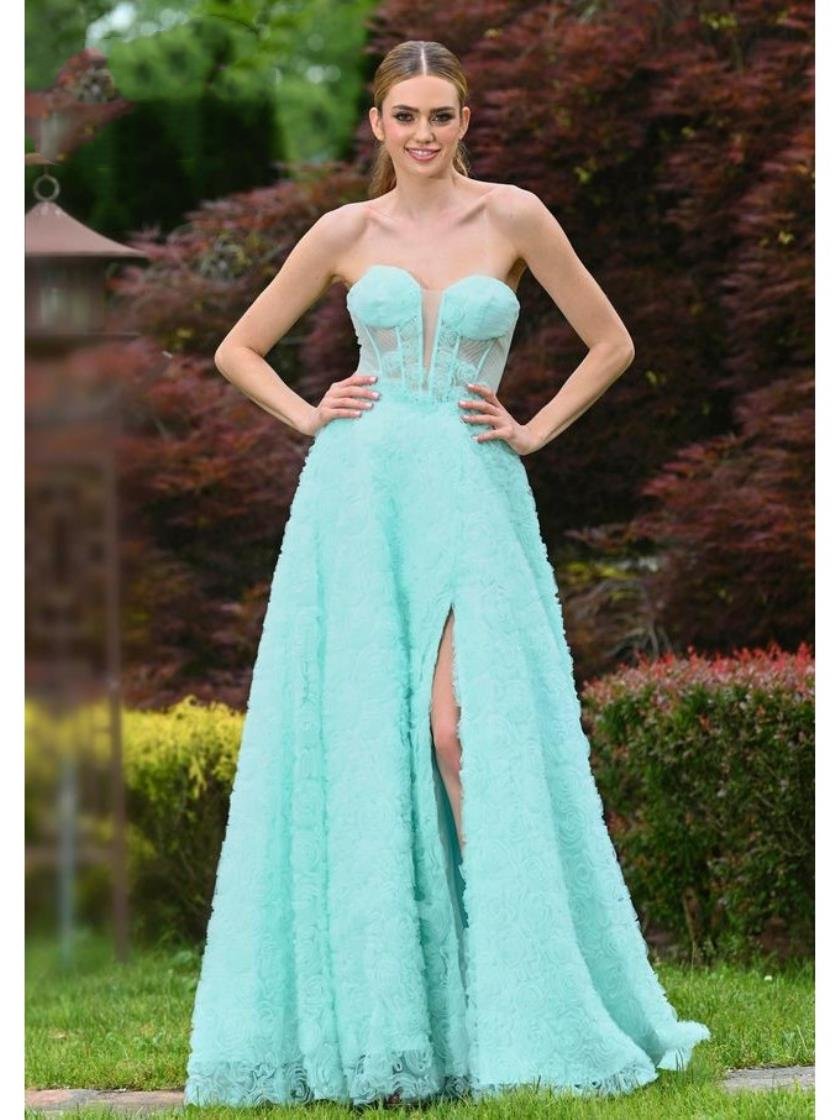 Prom Dresses Long Ball Gown Fitted Formal Prom Dress Mint