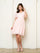 Cocktail Dresses Knee Length A Line Cocktail Dress Blush