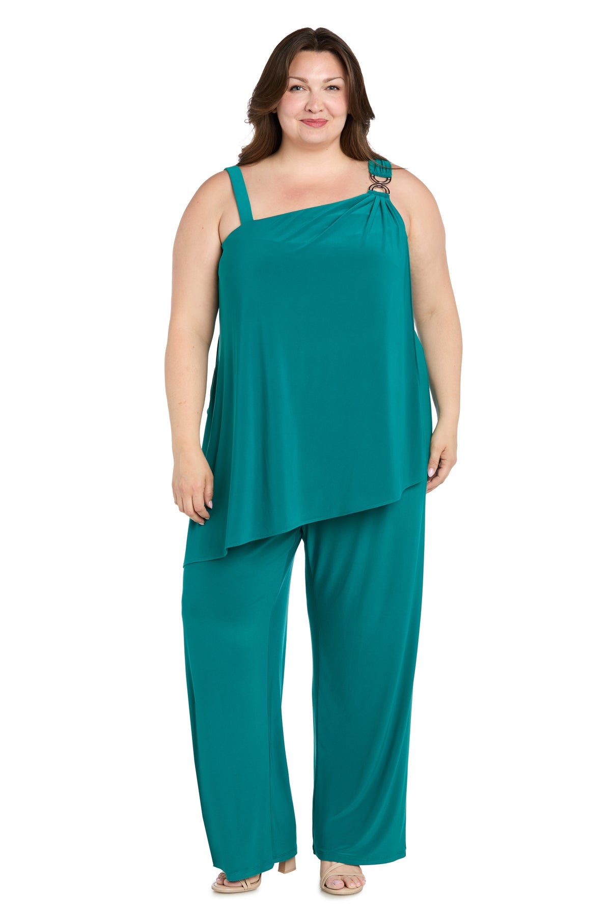R&M Richards 3512W Plus Size Long Formal Jumpsuit