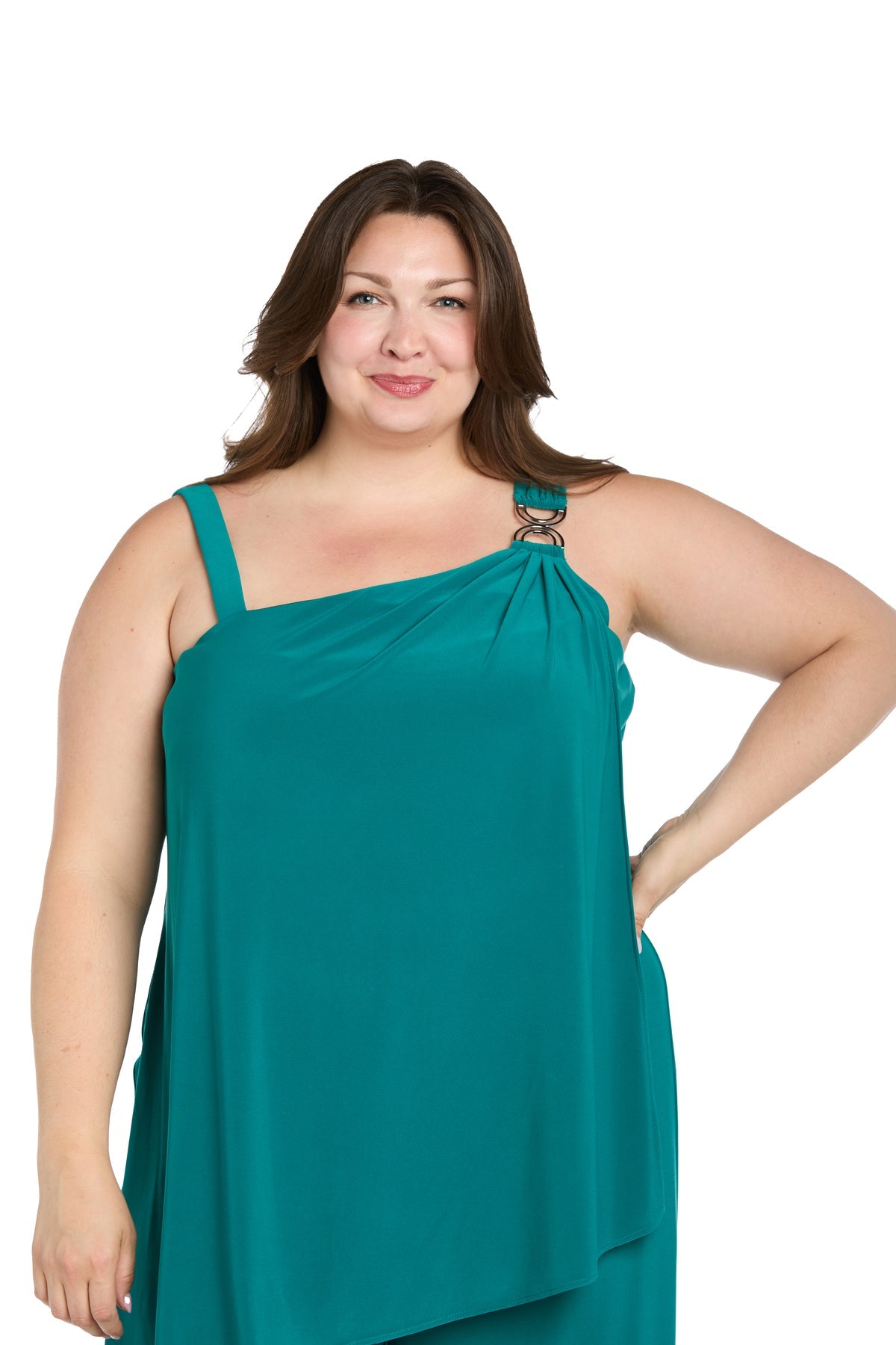 R&M Richards 3512W Plus Size Long Formal Jumpsuit