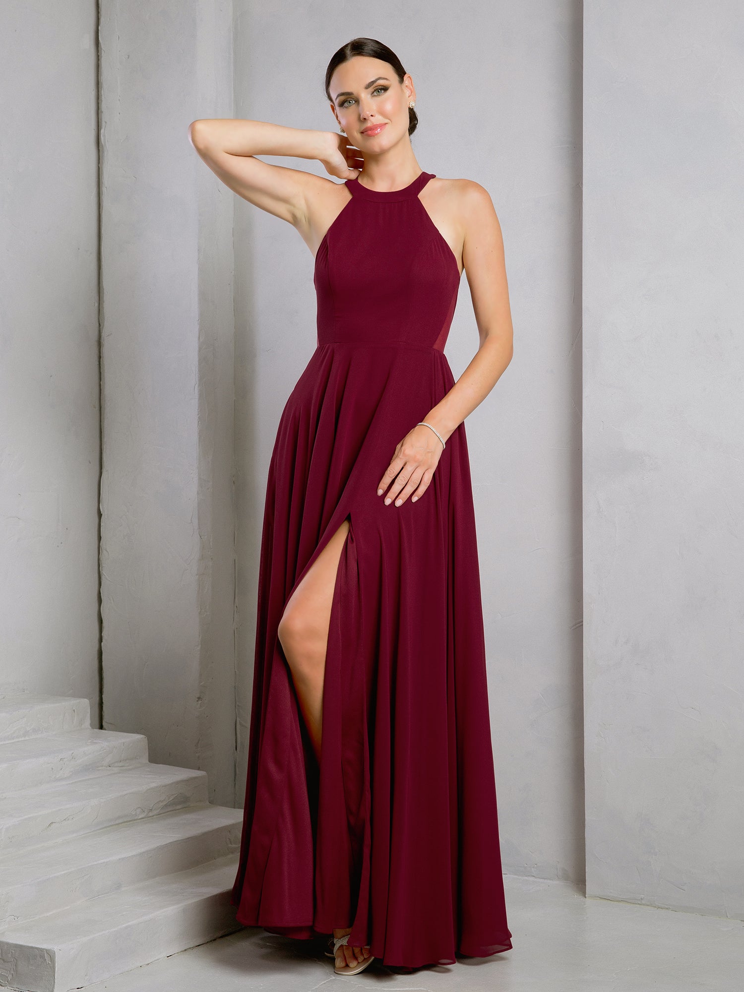 Eva Fashion 3513 A Line Formal Slit Prom Dress