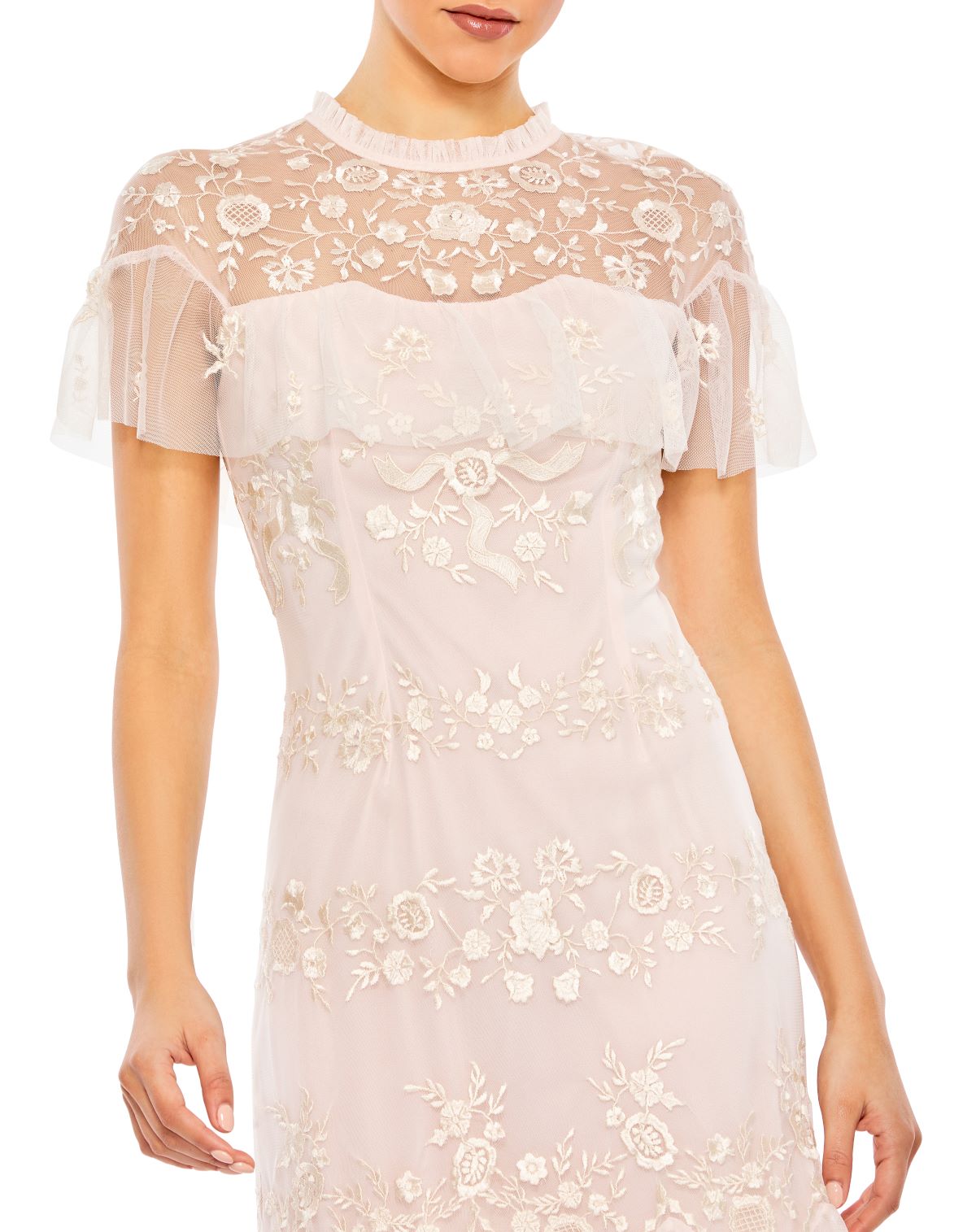 Cocktail Dresses Short Tirered Cocktail Midi Dress Blush