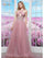 Prom Dresses Formal Crossed Ball Gown Long Prom Dress Mauve