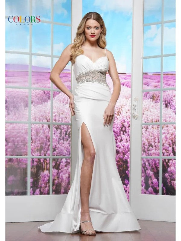 Colors 3516 Long Beaded Formal Evening Prom Dress