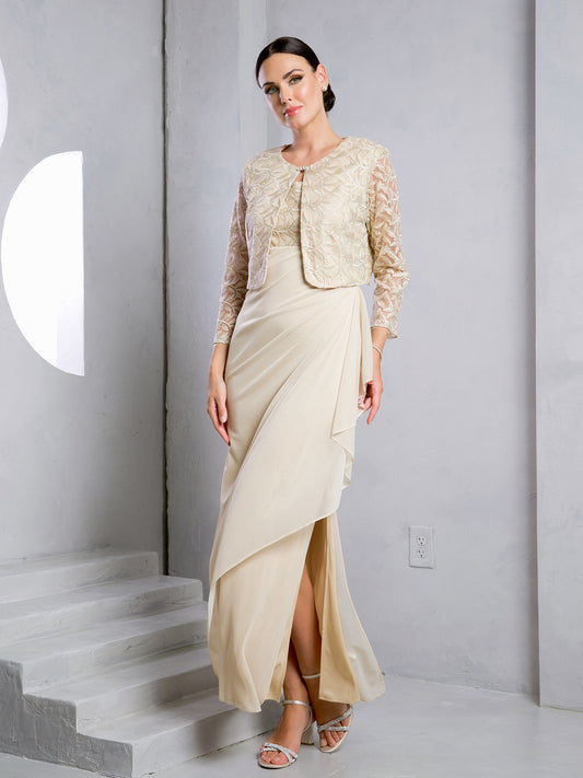 Mother of the Bride Dresses Long Formal Mother of the Bride Bolero Dress Champagne