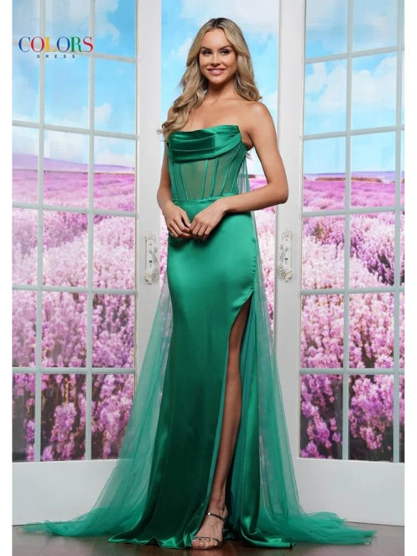 Colors 3520 Formal Fitted Evening Long Prom Dress