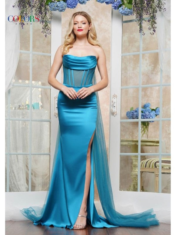 Colors 3520 Formal Fitted Evening Long Prom Dress